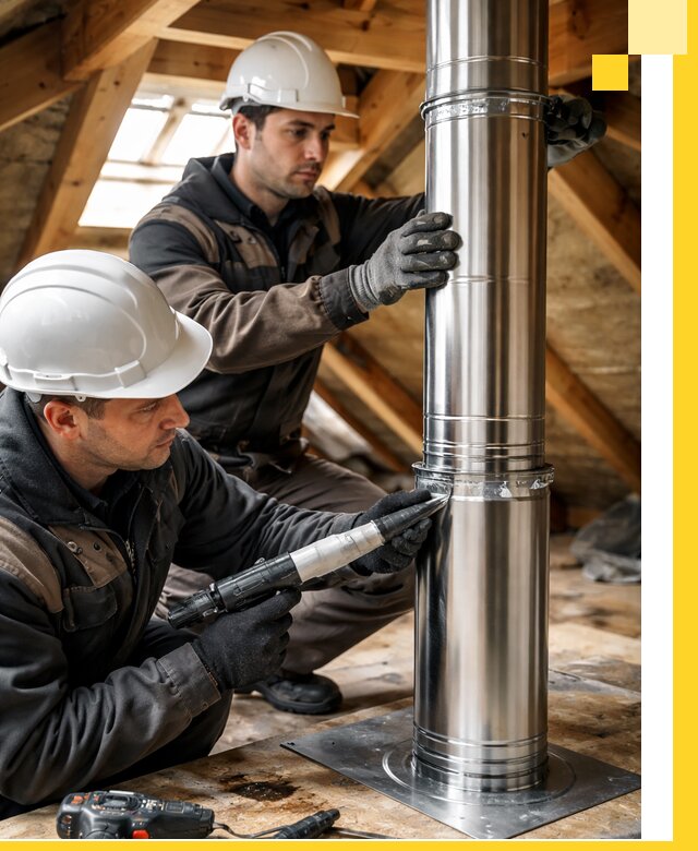 Монтаж дымоходов для каминов в Каменске-Уральском с гарантией качества