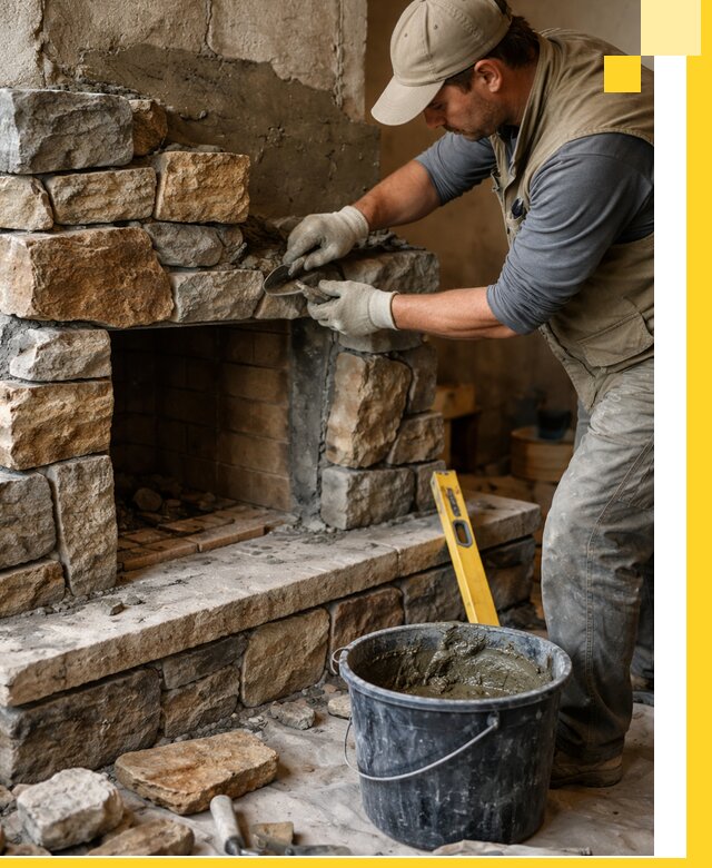 Изготовление и установка каменных каминов под ключ в Каменске-Уральском