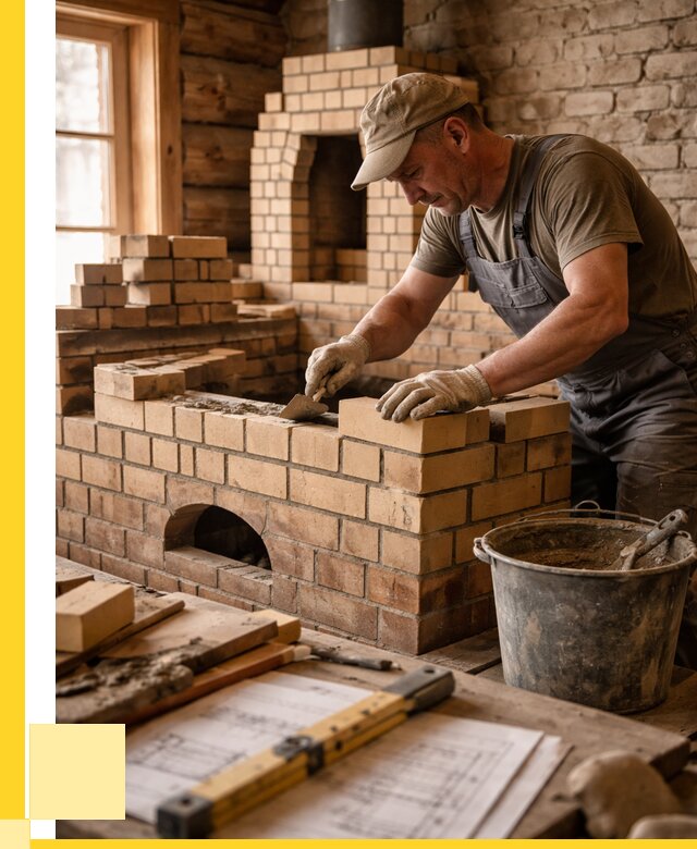 Кладка печей из кирпича в Каменске-Уральском цены от 31914 р. - ЭриданКмн