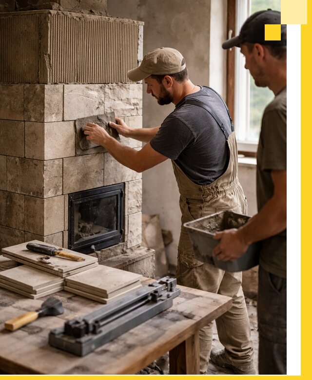 Профессиональная облицовка печей в Каменске-Уральском: керамика и камень