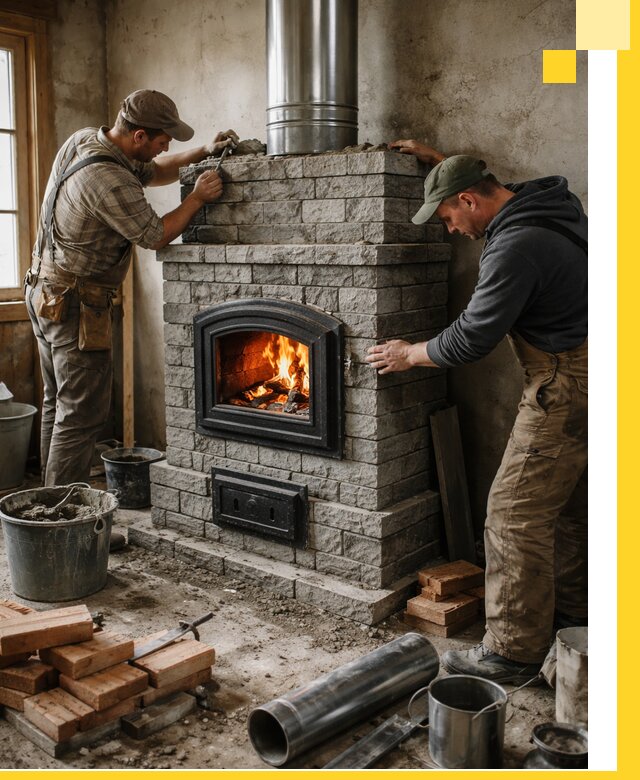 Производство, поставка и монтаж дровяных печей в Каменске-Уральском