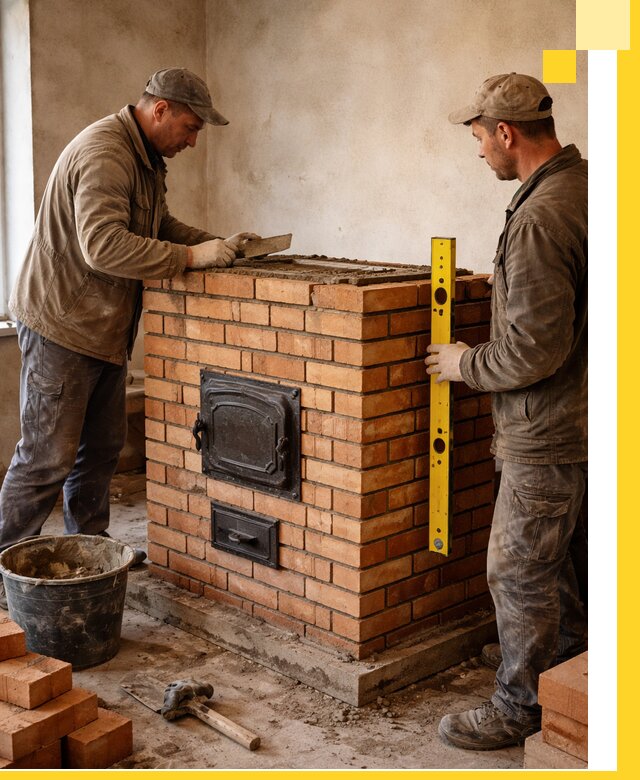 Отопительные печи под ключ в Каменске-Уральском, установка и сборка