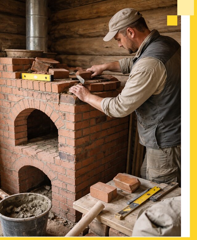 Изготовление и установка русских печей в Каменске-Уральском под ключ