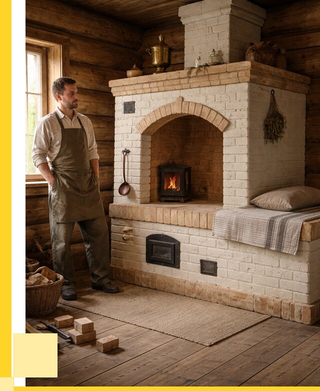 Русские печи с лежанкой под ключ в Каменске-Уральском от 159570 р. ЭриданКмн