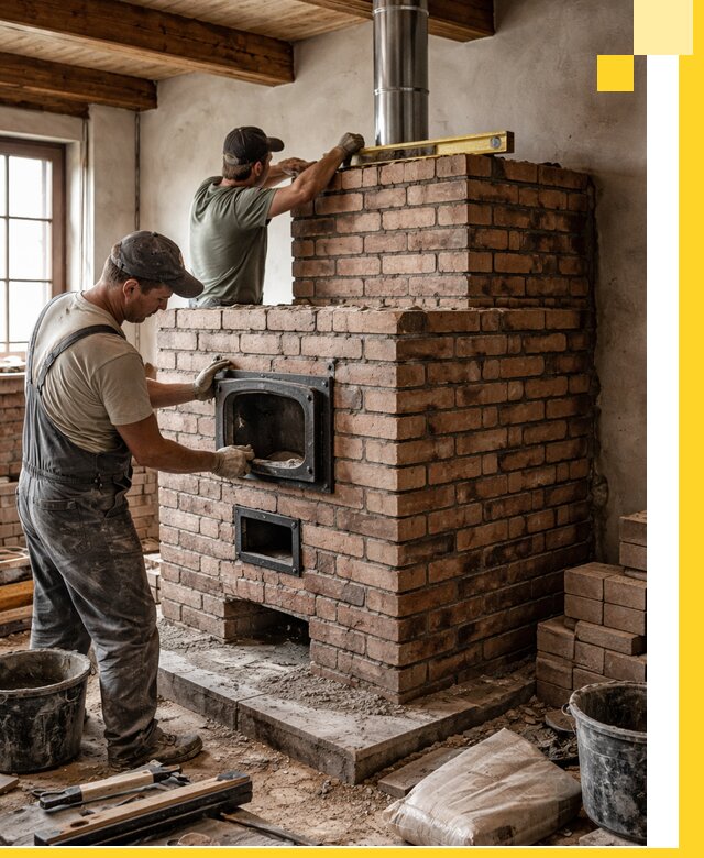 Печи для загородного дома под ключ в Каменске-Уральском — монтаж и сервис