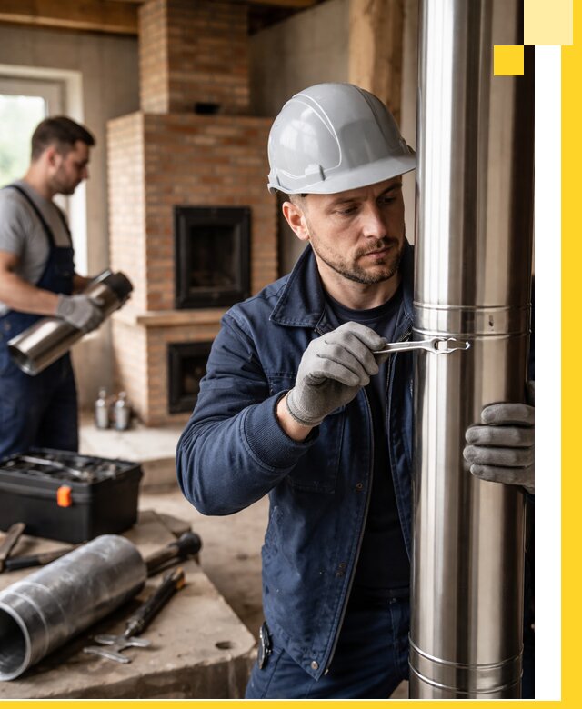 Профессиональный монтаж дымоходов для печей в Каменске-Уральском