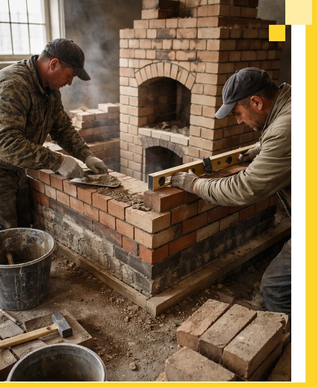 Изготовление и монтаж печей и каминов из кирпича в Каменске-Уральском