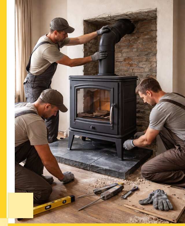 Монтаж печи камина в частном доме в Каменске-Уральском от 26595 р. | ЭриданКмн