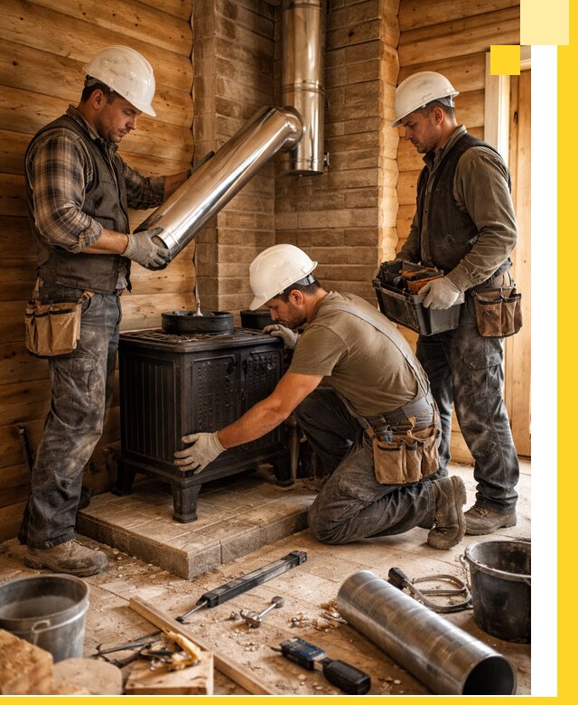 Профессиональный монтаж банных печей и дымоходов в Каменске-Уральском