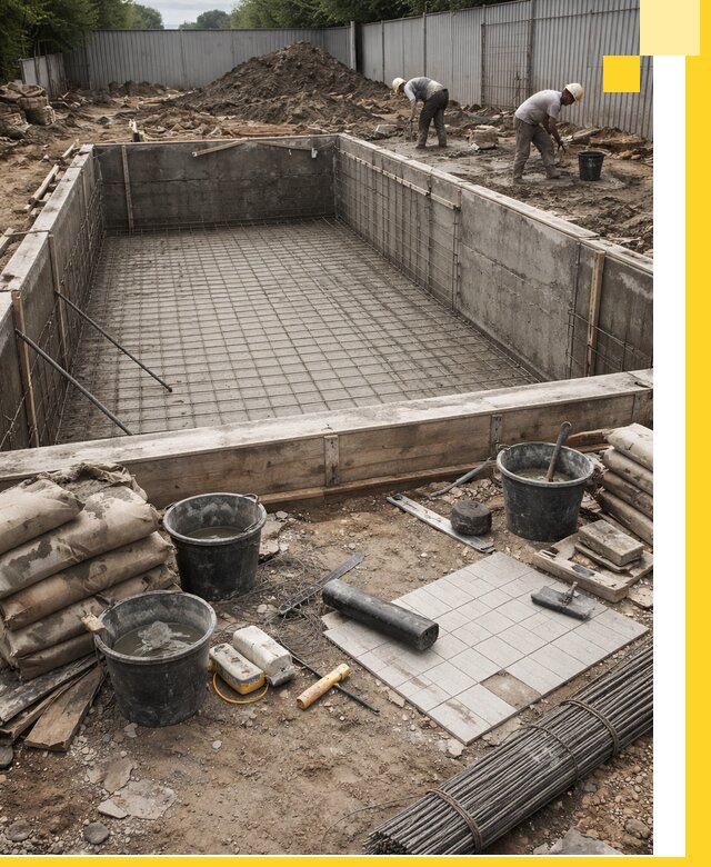 Строительство бассейнов под ключ в Каменске-Уральском, дизайн и монтаж