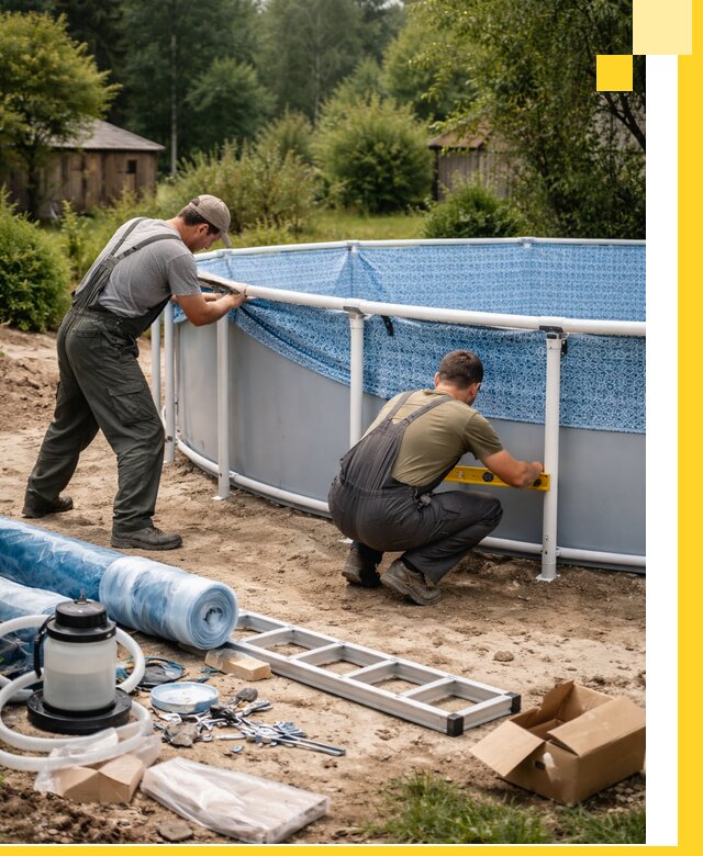 Установка и монтаж каркасных бассейнов в Каменске-Уральском под ключ