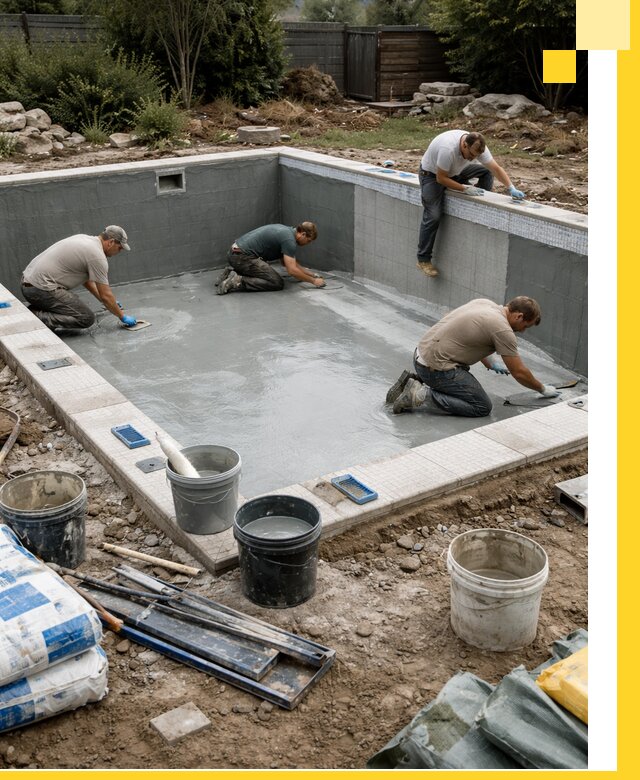 Изготовление и монтаж чаши бассейна под ключ в Каменске-Уральском