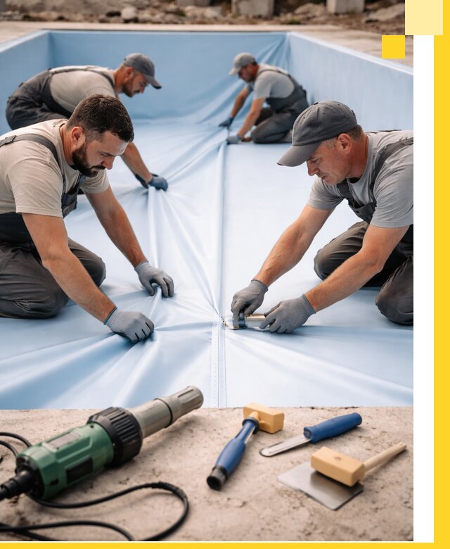 ПВХ пленка для бассейнов с монтажом и гарантией в Каменске-Уральском