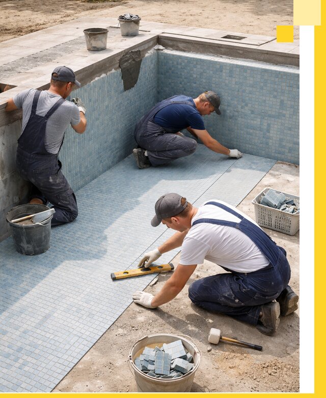 Укладка и установка плитки для бассейнов под ключ в Каменске-Уральском