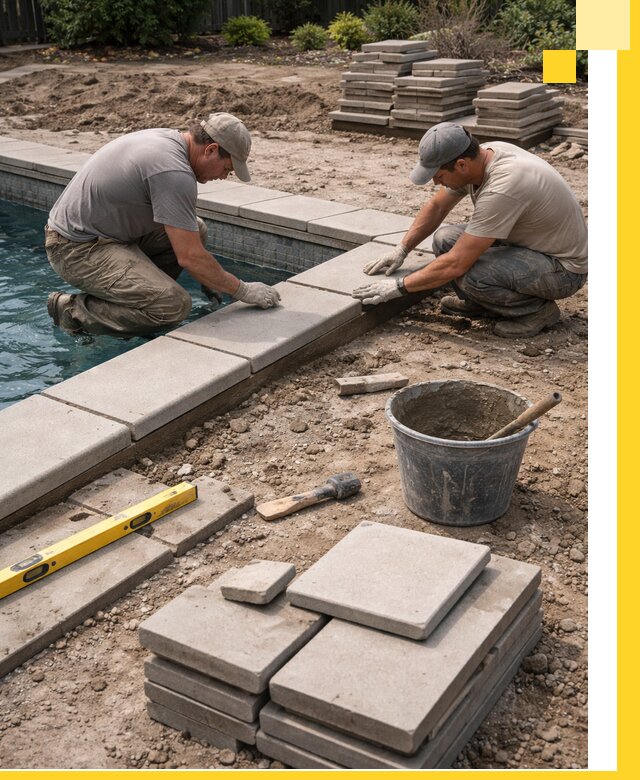 Установка и изготовление копингового камня для бассейнов в Каменске-Уральском