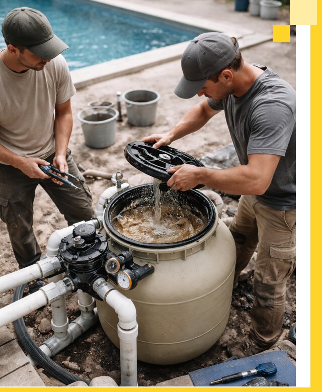 Установка и обслуживание песочных фильтров для бассейнов в Каменске-Уральском