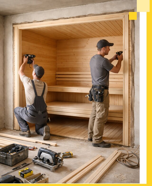 Монтаж саун под ключ в Каменске-Уральском — проектирование и установка