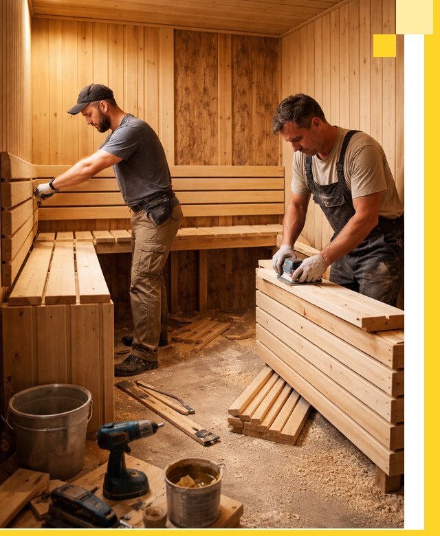Профессиональный комплексный ремонт саун под ключ в Каменске-Уральском