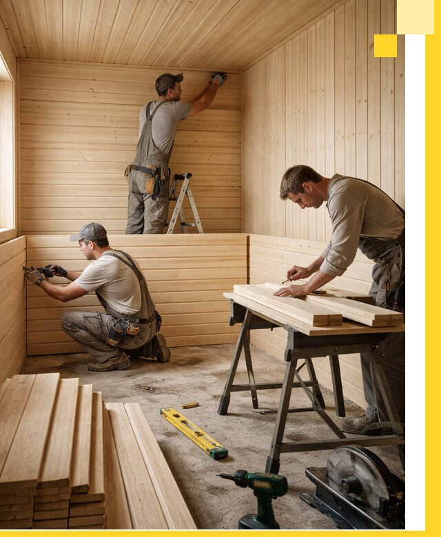 Обшивка саун в Каменске-Уральском из натуральной древесины под ключ