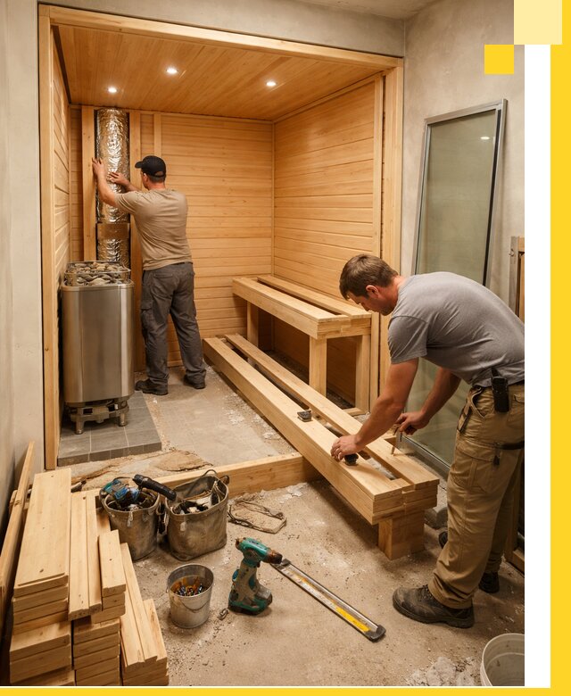 Проектирование и установка домашних саун под ключ в Каменске-Уральском