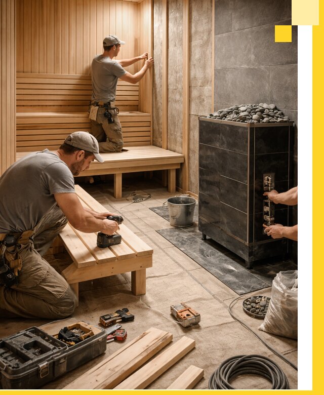 Дизайн и строительство интерьерных саун под ключ в Каменске-Уральском