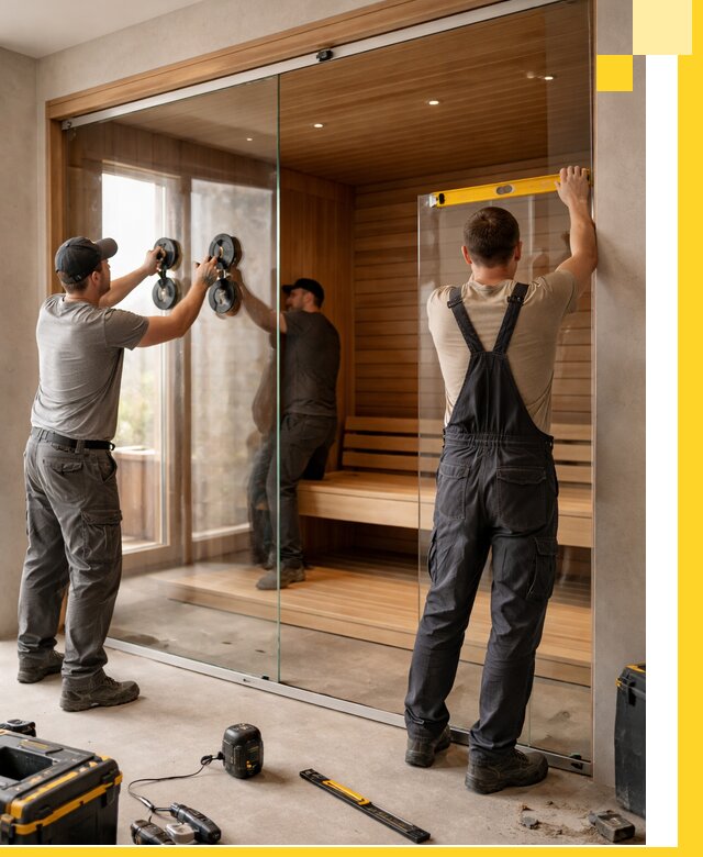 Производство и монтаж стеклянных саун под ключ в Каменске-Уральском