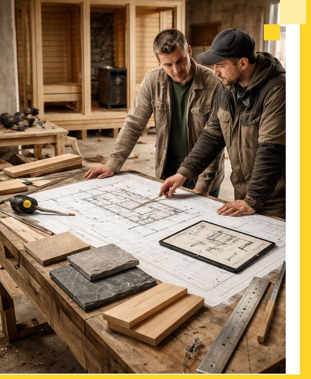 Проекты бань под ключ и планы строительства в Каменске-Уральском