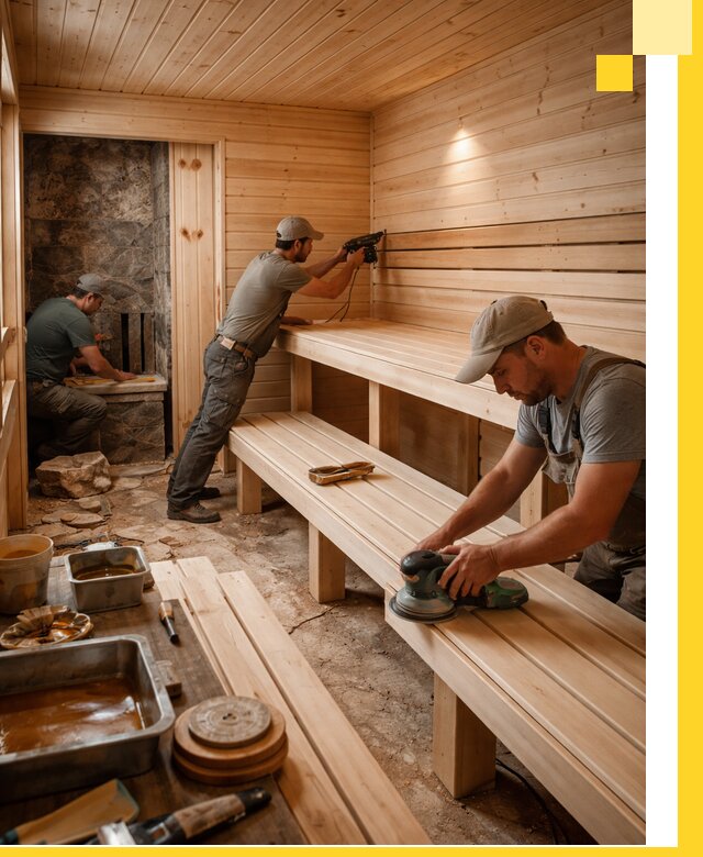 Профессиональная отделка бань в Каменске-Уральском под ключ, с гарантией