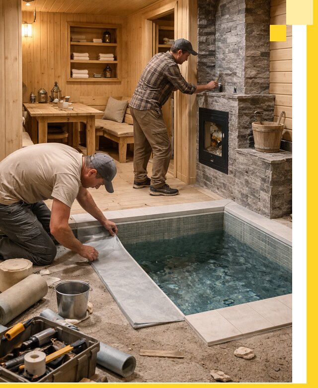 Строительство бань с комнатой отдыха под ключ в Каменске-Уральском