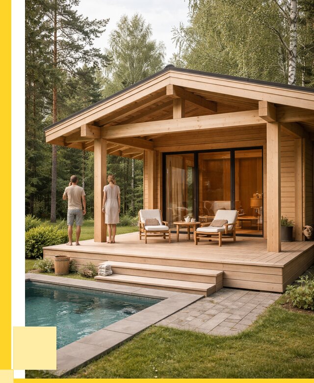 Бани с террасой под ключ в Каменске-Уральском от 638280 р. | ЭриданКмн