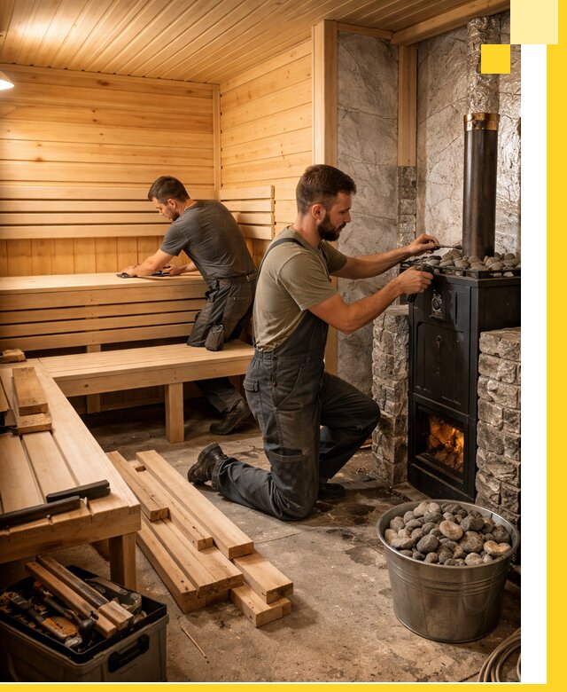 Дизайн и строительство интерьеров бань под ключ в Каменске-Уральском