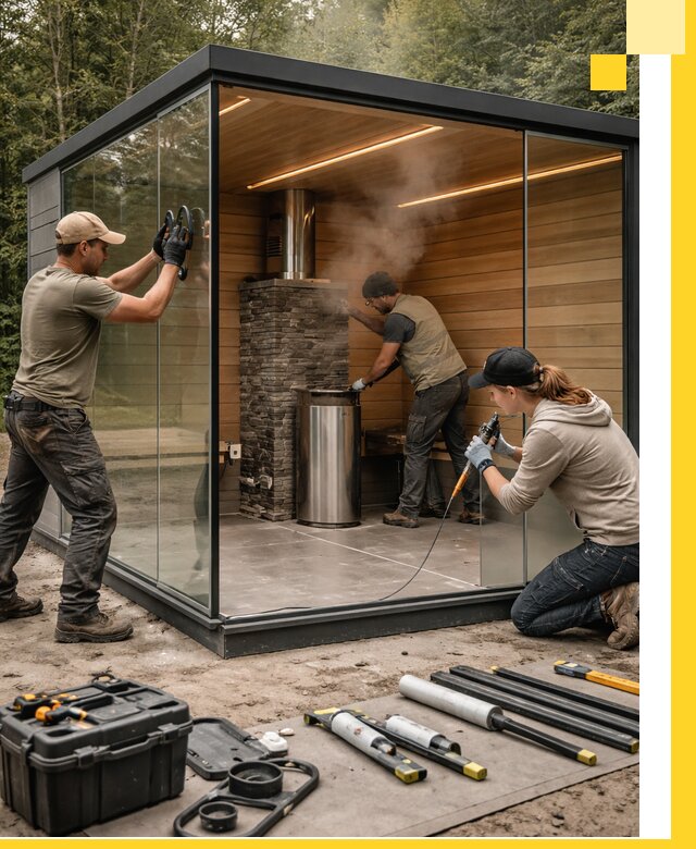 Проектирование и строительство стеклянных бань в Каменске-Уральском