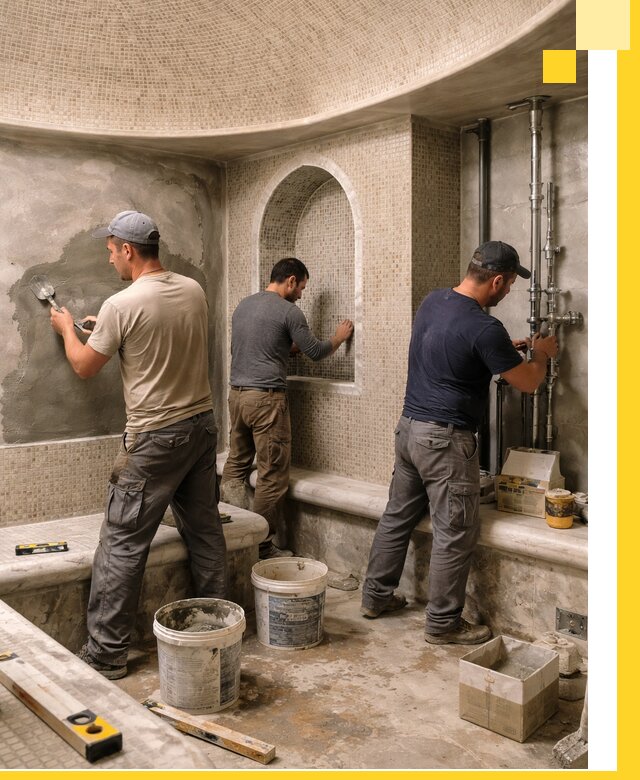 Профессиональный монтаж хамамов под ключ в Каменске-Уральском с гарантией