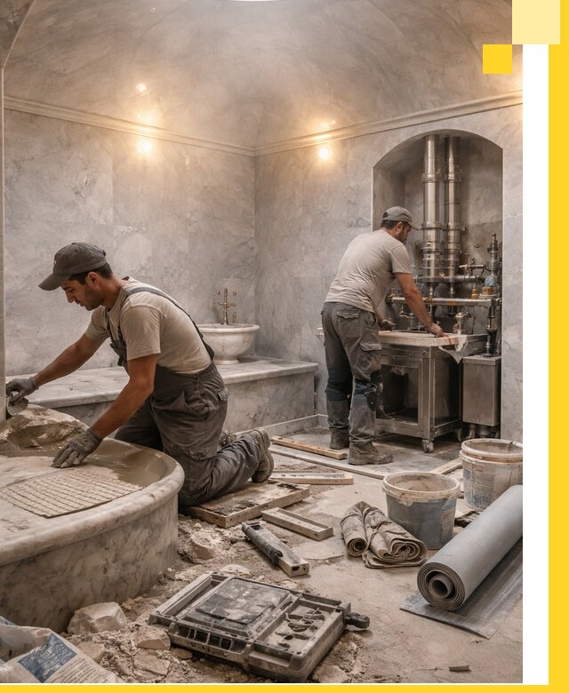 Строительство турецких бань хаммам под ключ в Каменске-Уральском