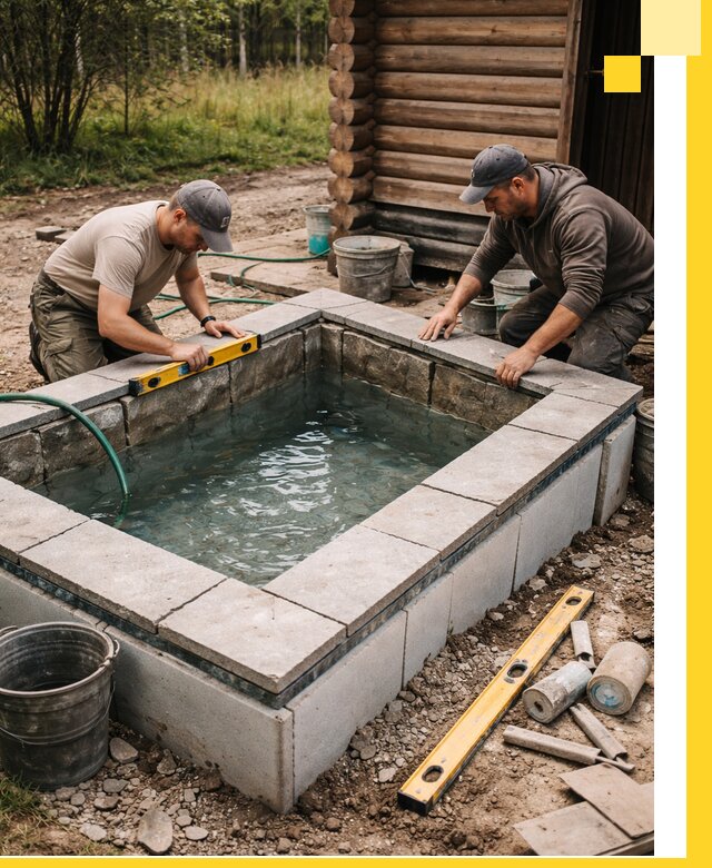 Изготовление и установка холодных купелей под ключ в Каменске-Уральском